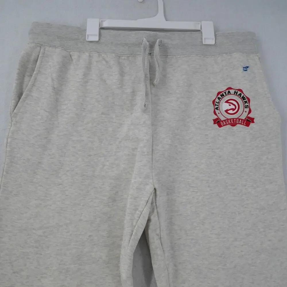 NEW Blue 84 NBA Atlanta Hawks Men's 2X Licensed Sweatpants Jogger Oatmeal